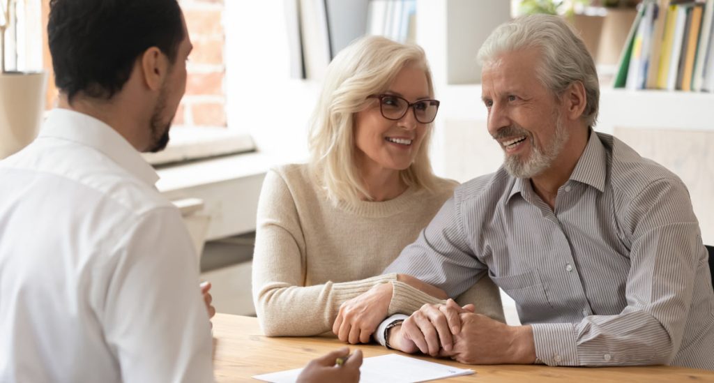 Aged Couple discussing their Retirement Plan